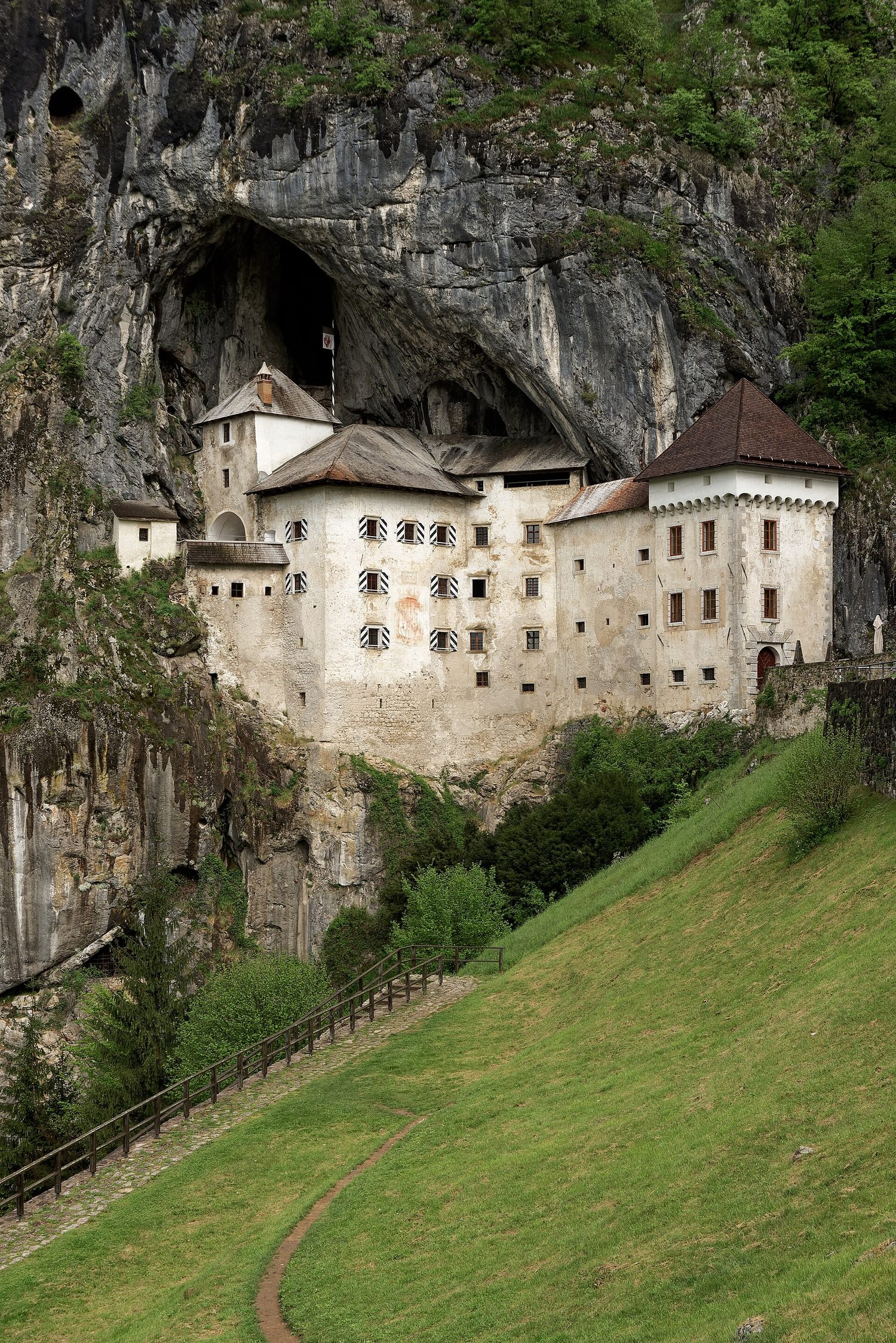 Predjama Castle, built into a cliff